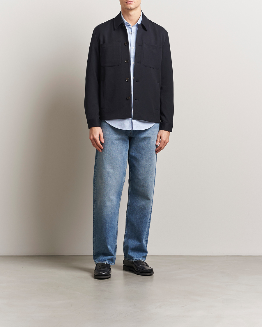 Herr | Skjortor | LES DEUX | Marsielle Hybrid Jacket Dark Navy