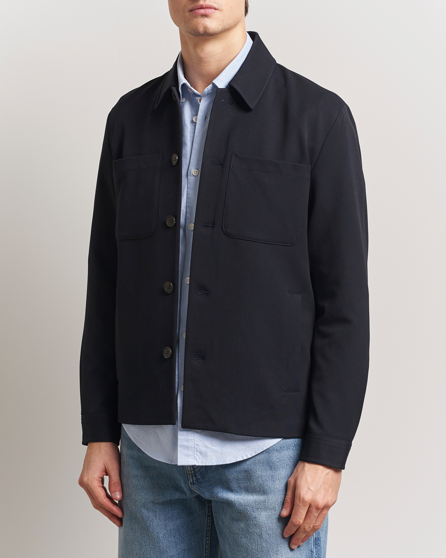 Herr | Skjortor | LES DEUX | Marsielle Hybrid Jacket Dark Navy