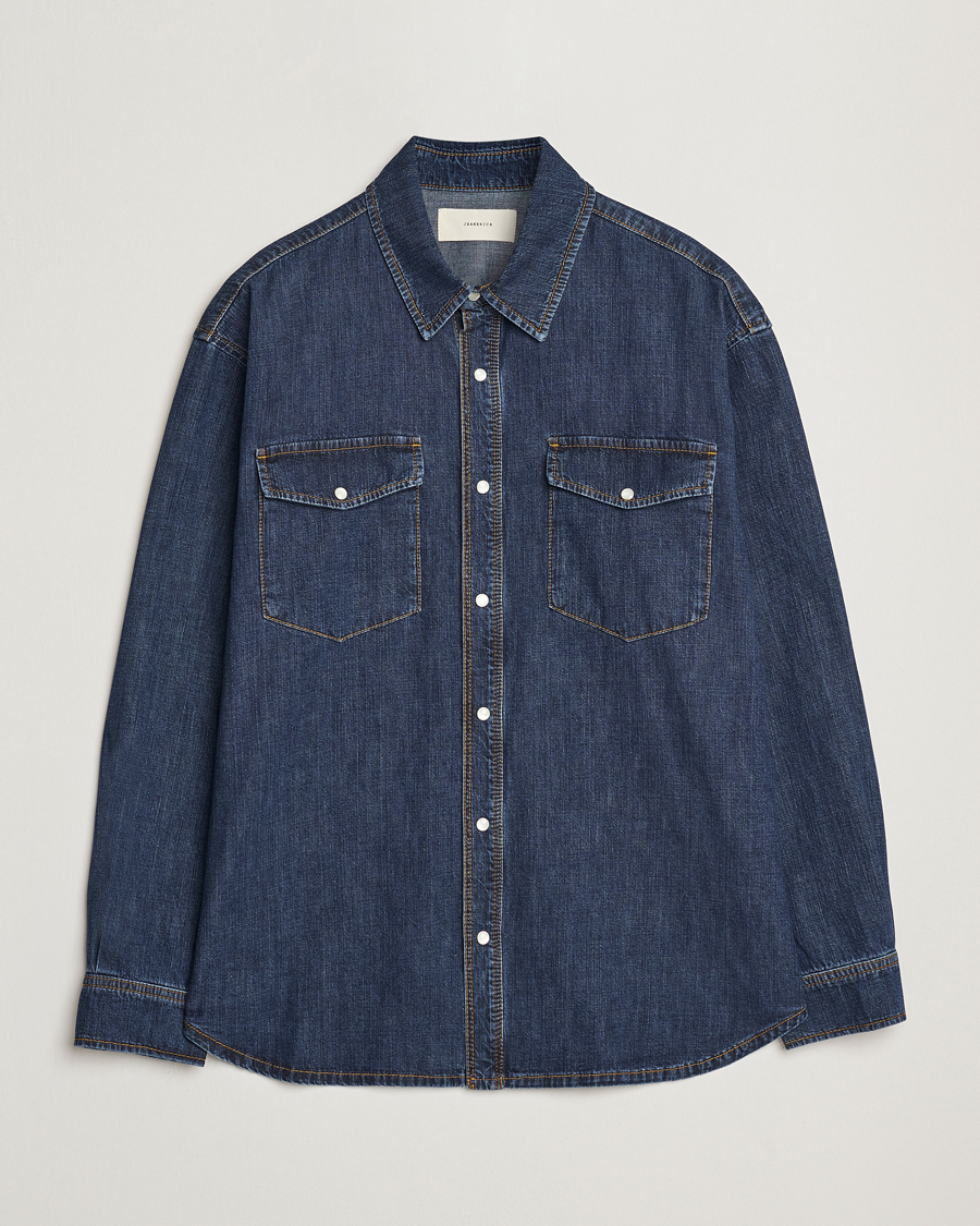 Herr | Skjortor | Jeanerica | Arno Denim Shirt Dark Blue Vintage