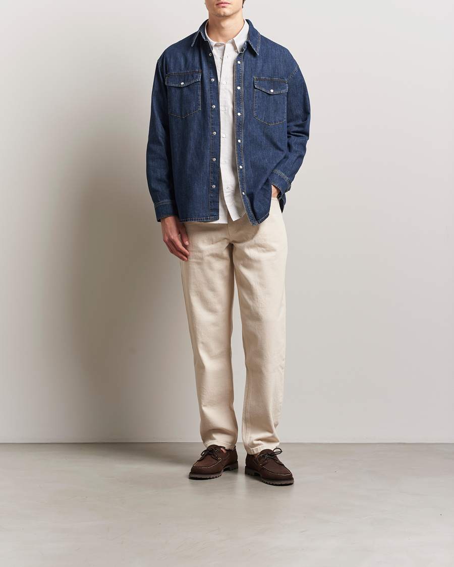 Herr | Skjortor | Jeanerica | Arno Denim Shirt Dark Blue Vintage