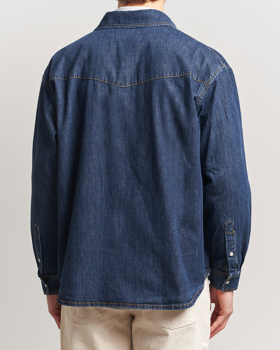 Herr | Skjortor | Jeanerica | Arno Denim Shirt Dark Blue Vintage