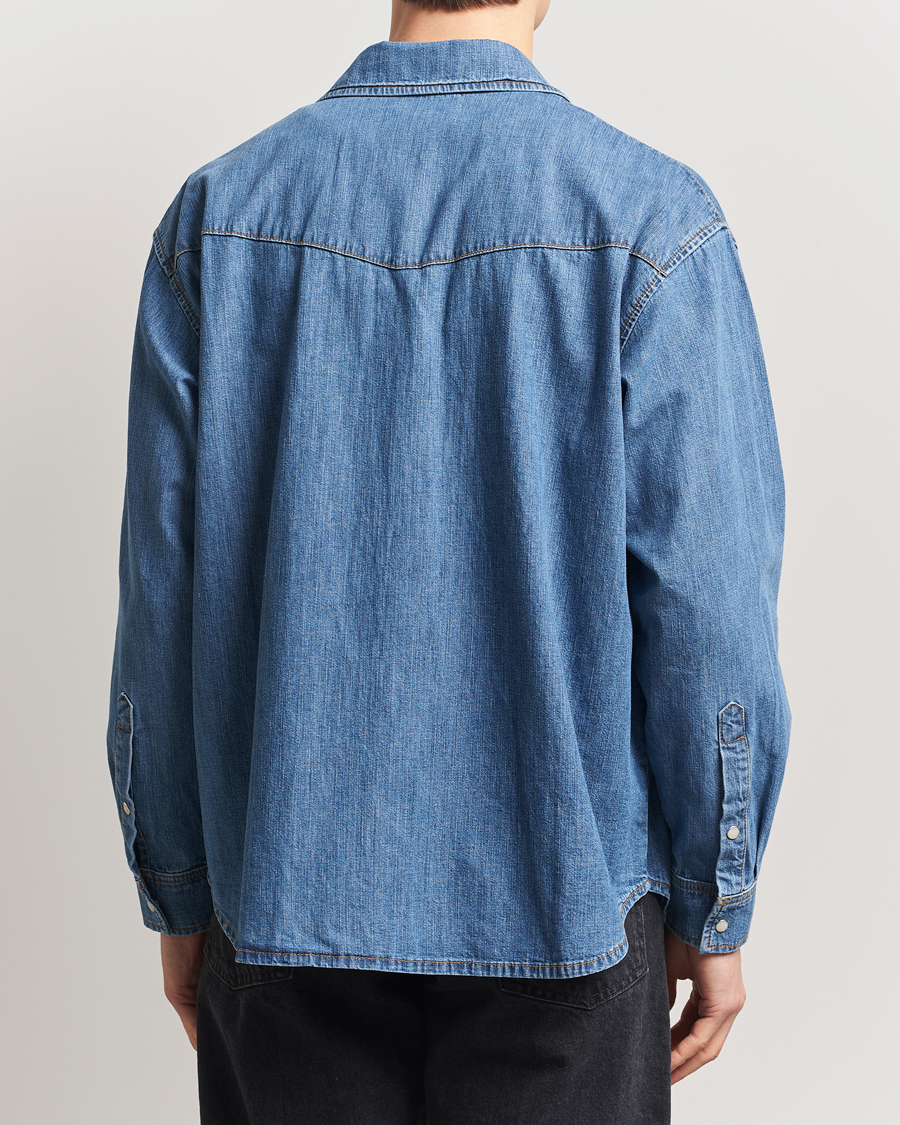 Herr | Skjortor | Jeanerica | Arno Denim Shirt Light Blue Vintage