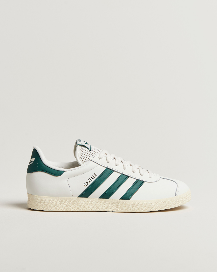 Herr | Sneakers | adidas Originals | Gazelle Leather Sneaker White/Green
