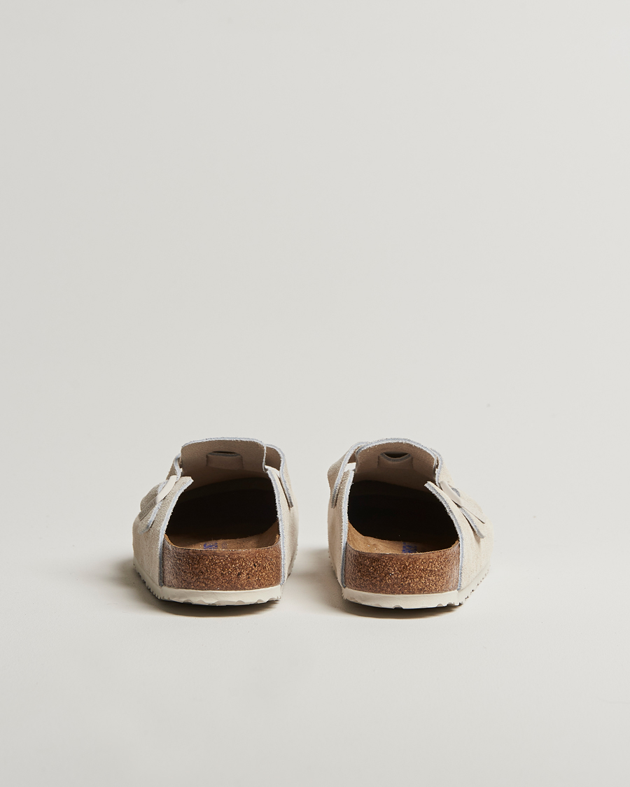 Herr | BIRKENSTOCK Boston Soft Footbed Antique White Suede | BIRKENSTOCK | Boston Soft Footbed Antique White Suede