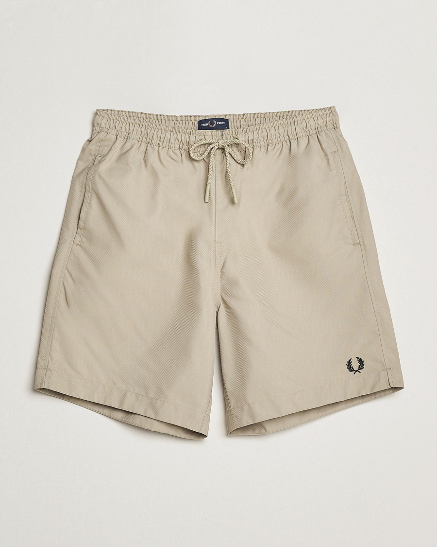 Herr | Badbyxor | Fred Perry | Classic Swimshorts Warm Grey