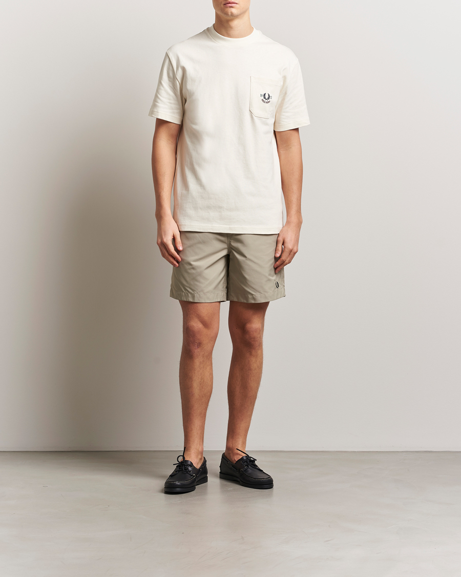 Herr | Badbyxor | Fred Perry | Classic Swimshorts Warm Grey