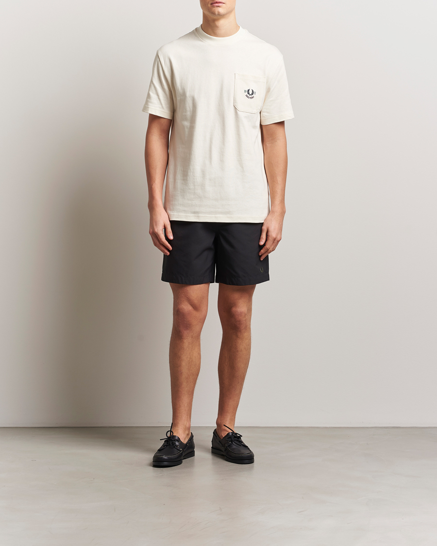 Herr | Badbyxor | Fred Perry | Classic Swimshorts Black