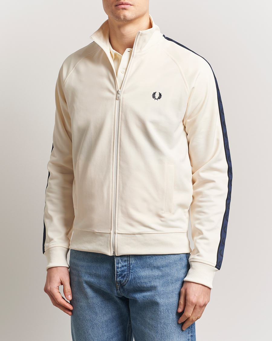 Herr | Tröjor | Fred Perry | Taped Track Jacket Ecru