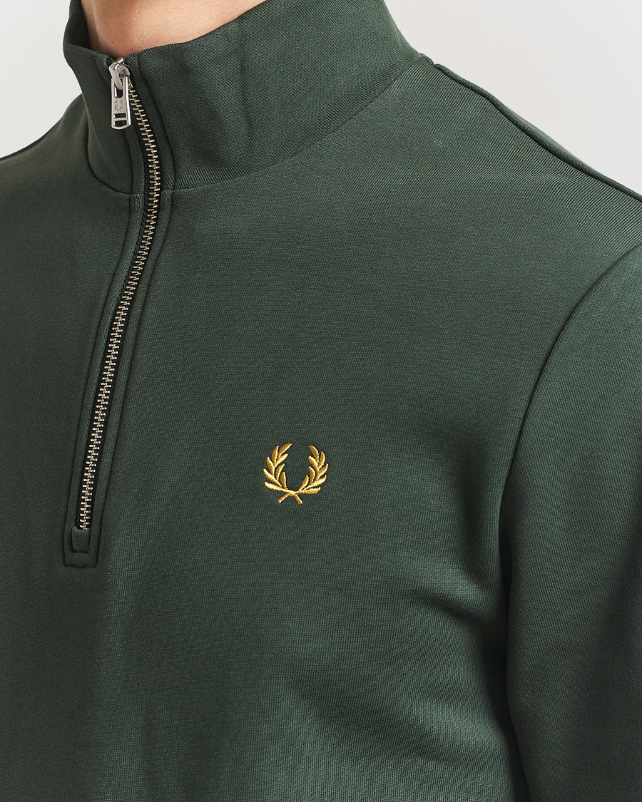 Herr | Tröjor | Fred Perry | Half Zip Sweatshirt Court Green