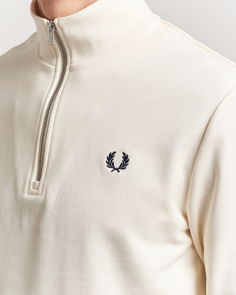 Herr | Tröjor | Fred Perry | Half Zip Sweatshirt Ecru