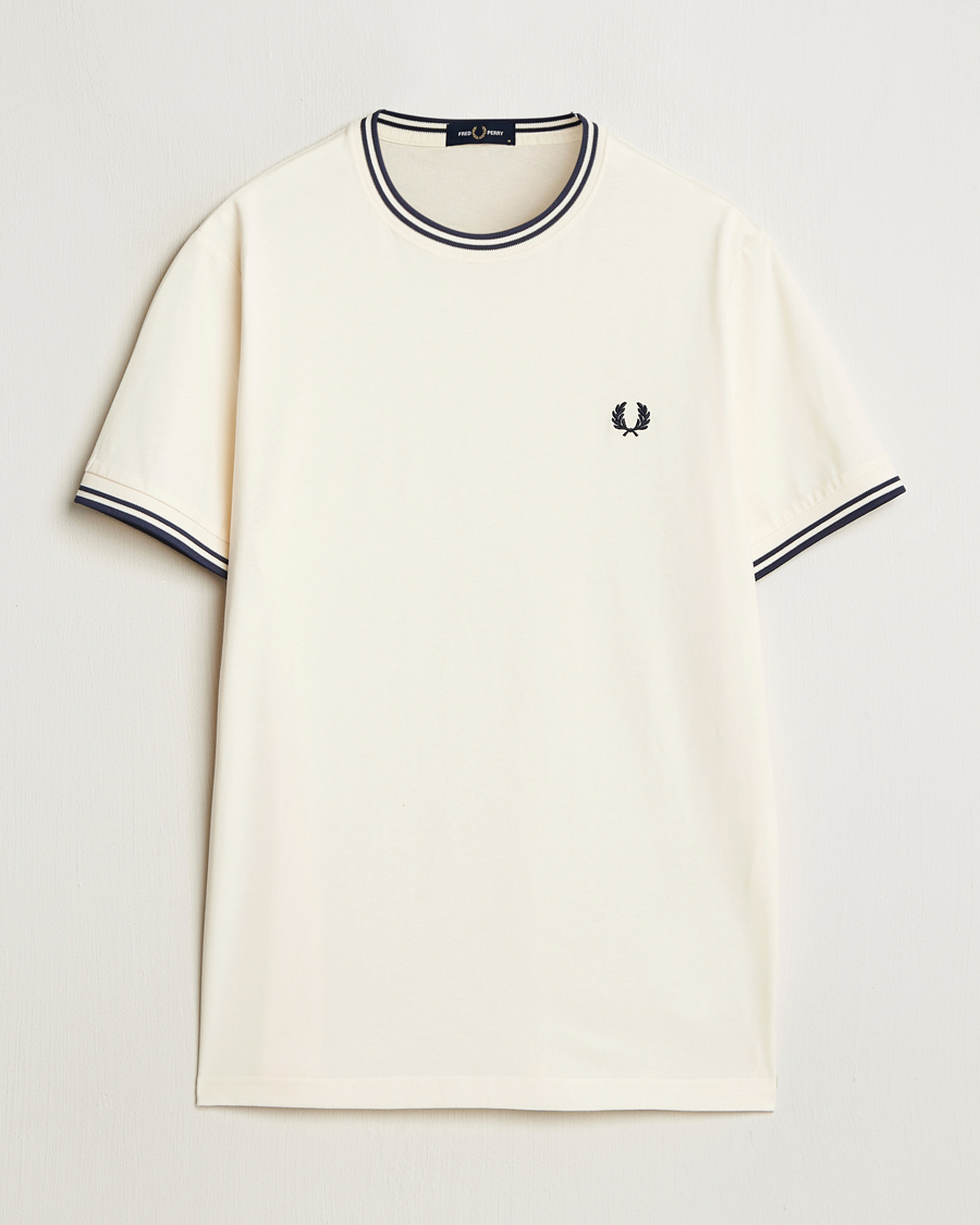 Herr | T-Shirts | Fred Perry | Twin Tipped T-Shirt Ecru