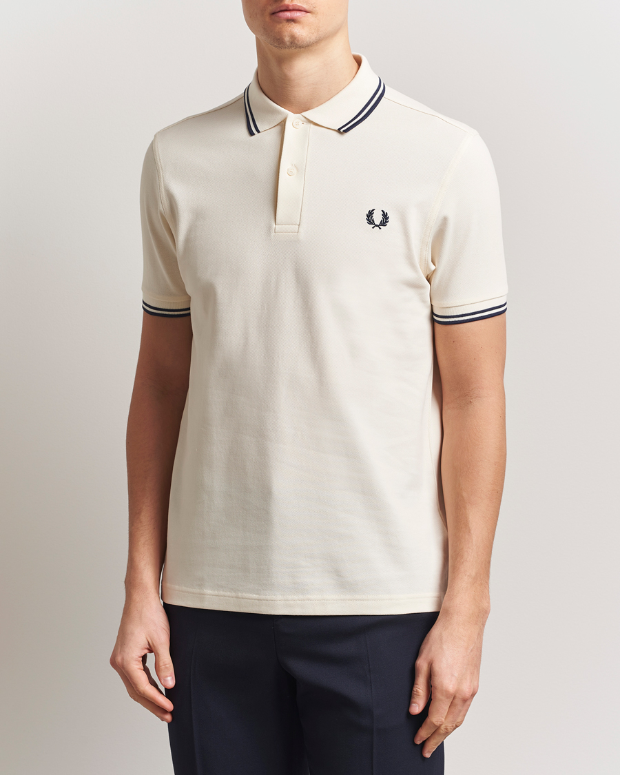 Herr | Pikéer | Fred Perry | Twin Tipped Polo Shirt Ecru