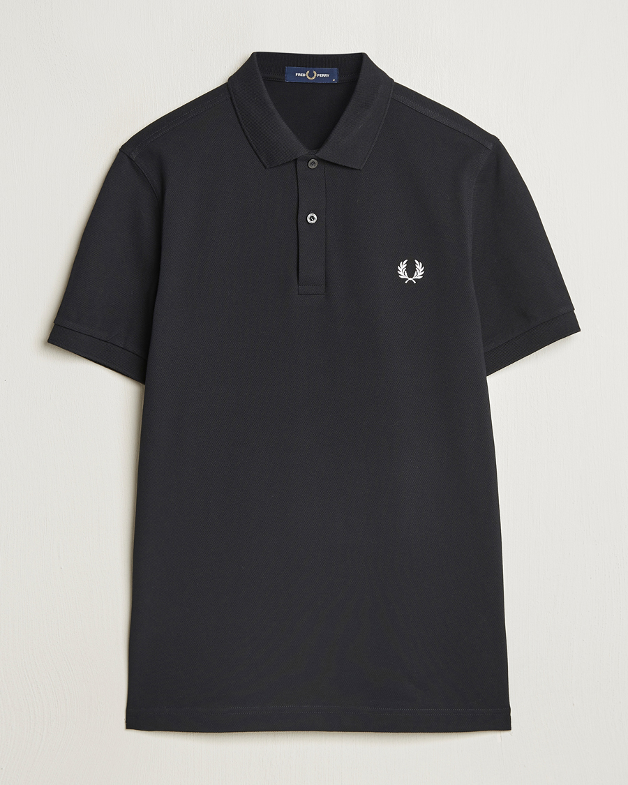 Herr | Pikéer | Fred Perry | Plain Polo Shirt Black