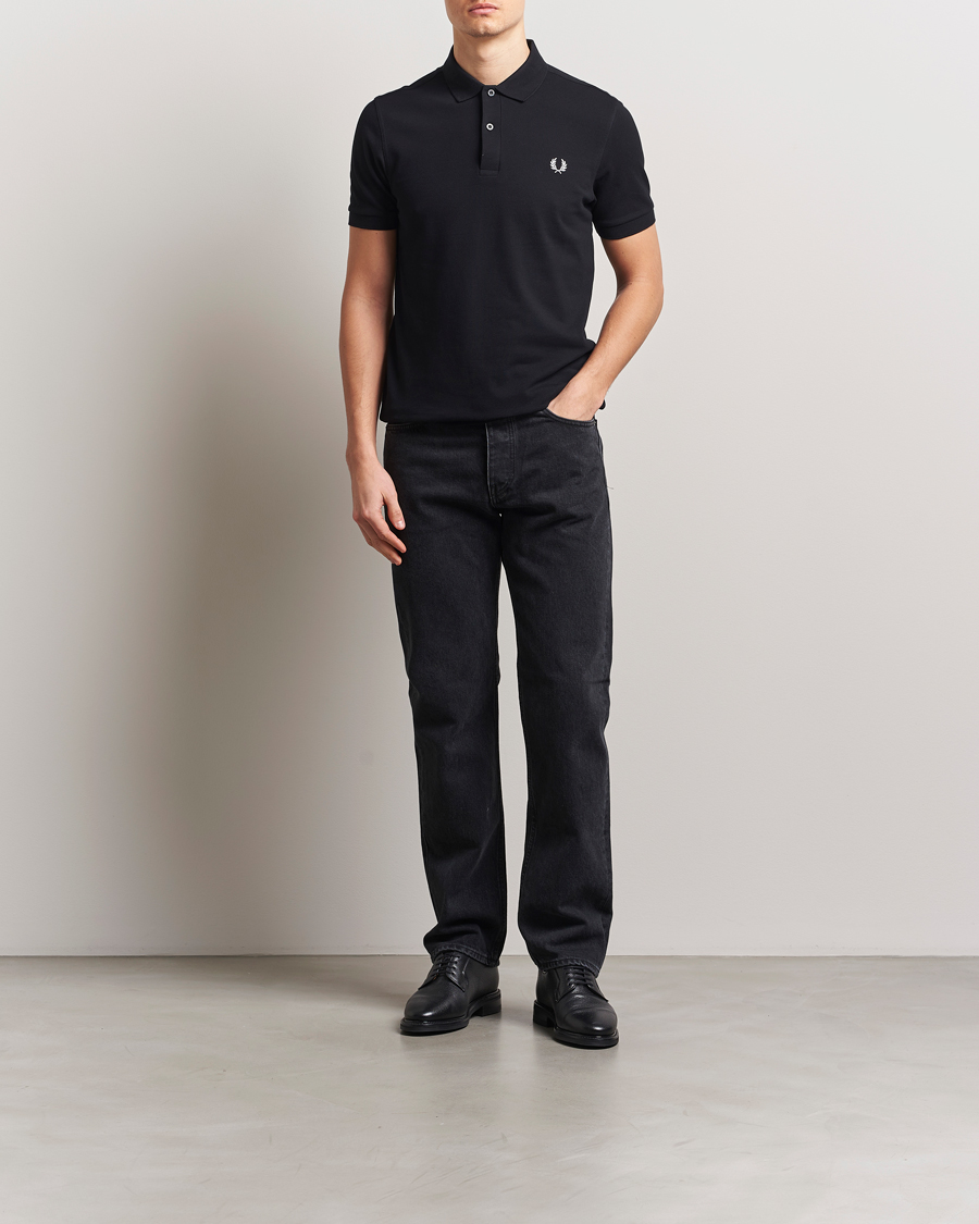 Herr | Pikéer | Fred Perry | Plain Polo Shirt Black