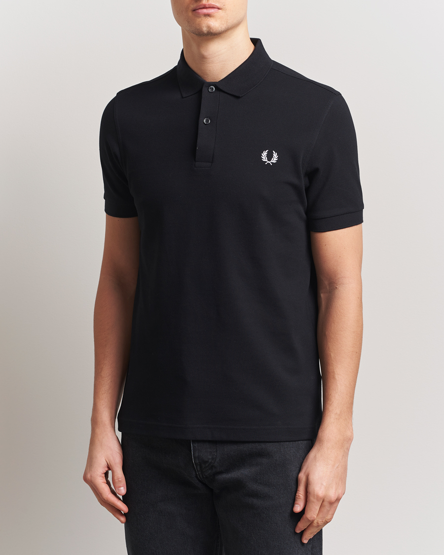 Herr | Pikéer | Fred Perry | Plain Polo Shirt Black