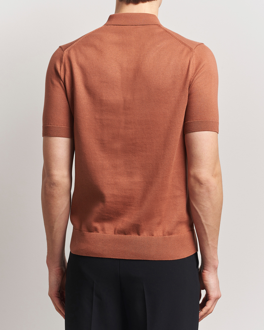 Herr | Pikéer | Fred Perry | Cotton Knitted Polo Cinnamon Brown