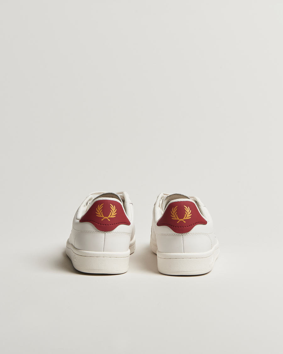 Herr | Sneakers | Fred Perry | B721 Leather Sneaker Snow White/Red