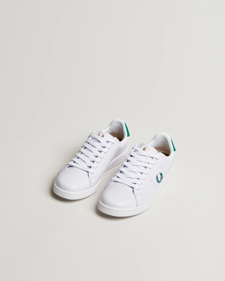 Herr | Sneakers | Fred Perry | B721 Leather Sneaker White/Court Green