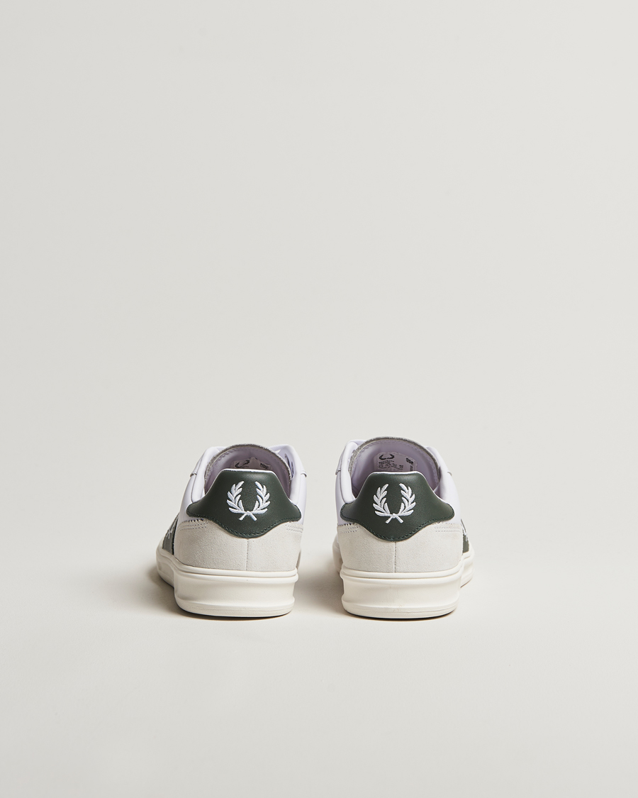 Herr | Sneakers | Fred Perry | B4 Leather/Suede Sneaker White/Green