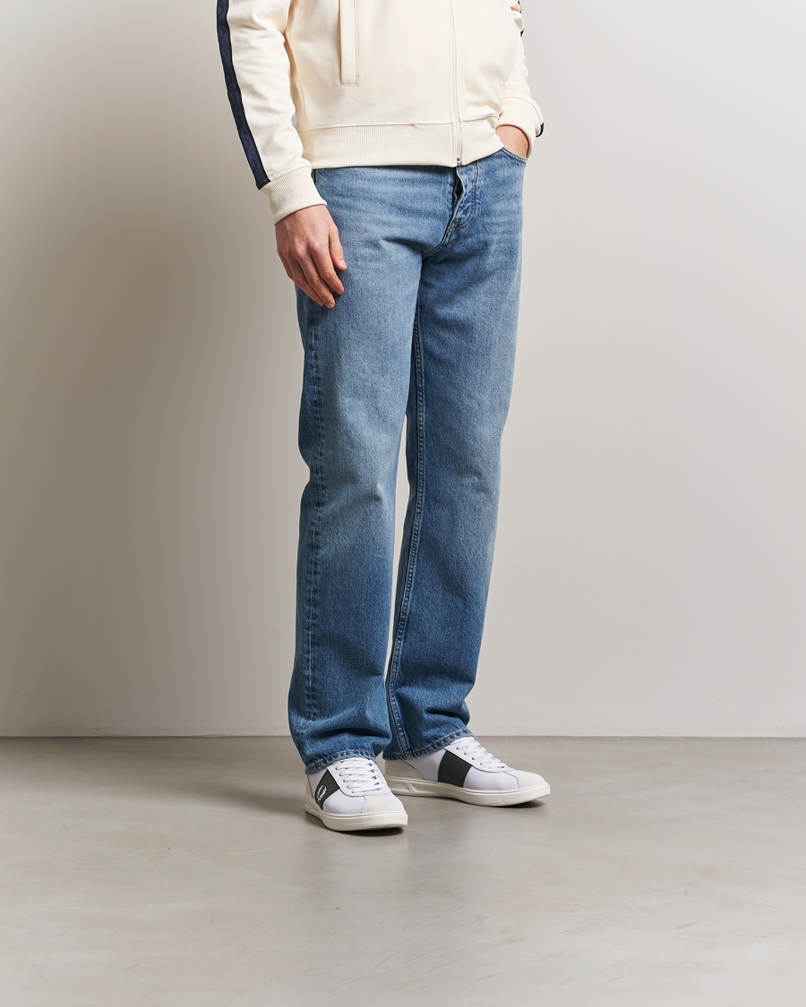 Herr | Sneakers | Fred Perry | B4 Leather/Suede Sneaker White/Green