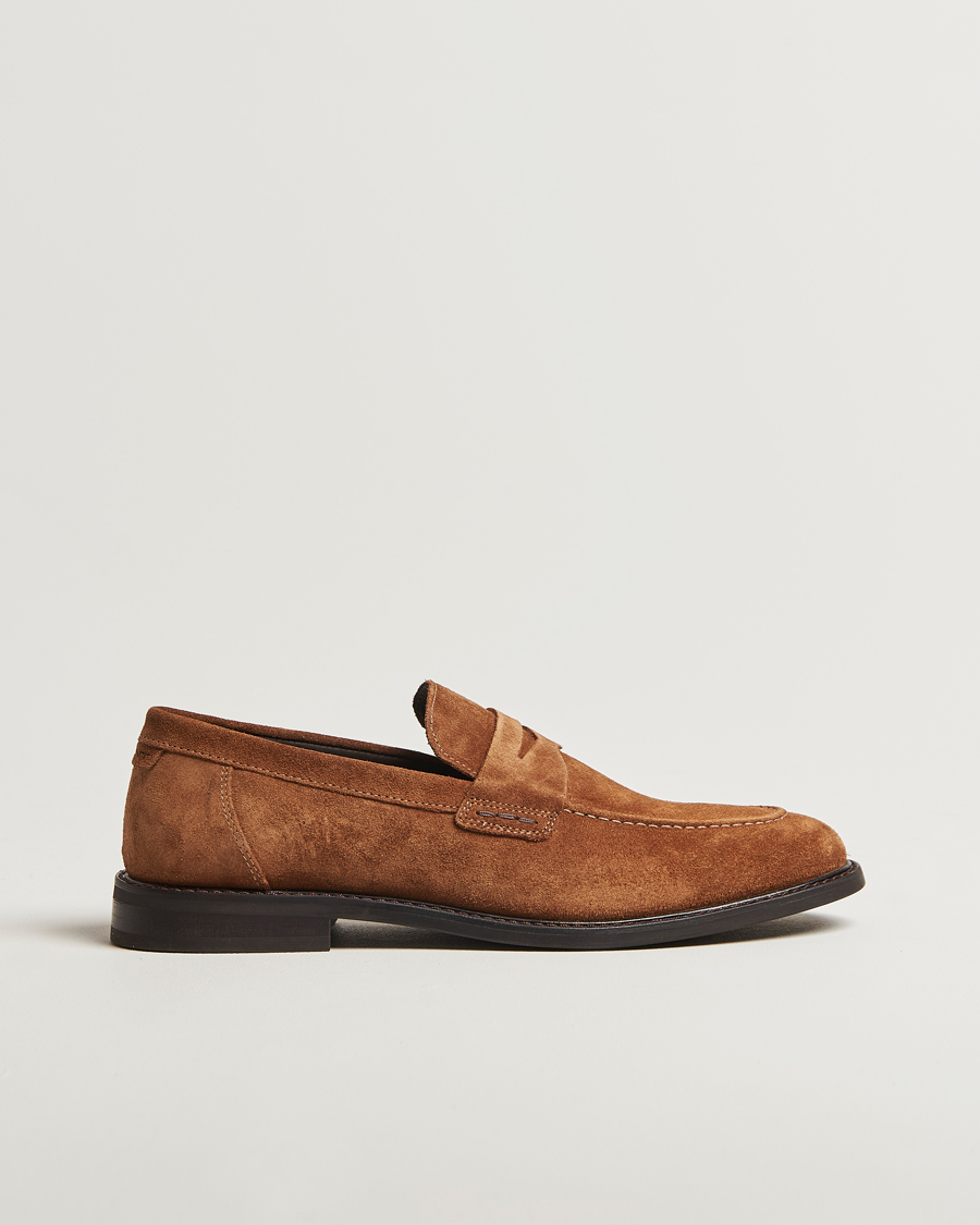 Herr | Loafers | GANT | Lozham Suede Loafer Cognac
