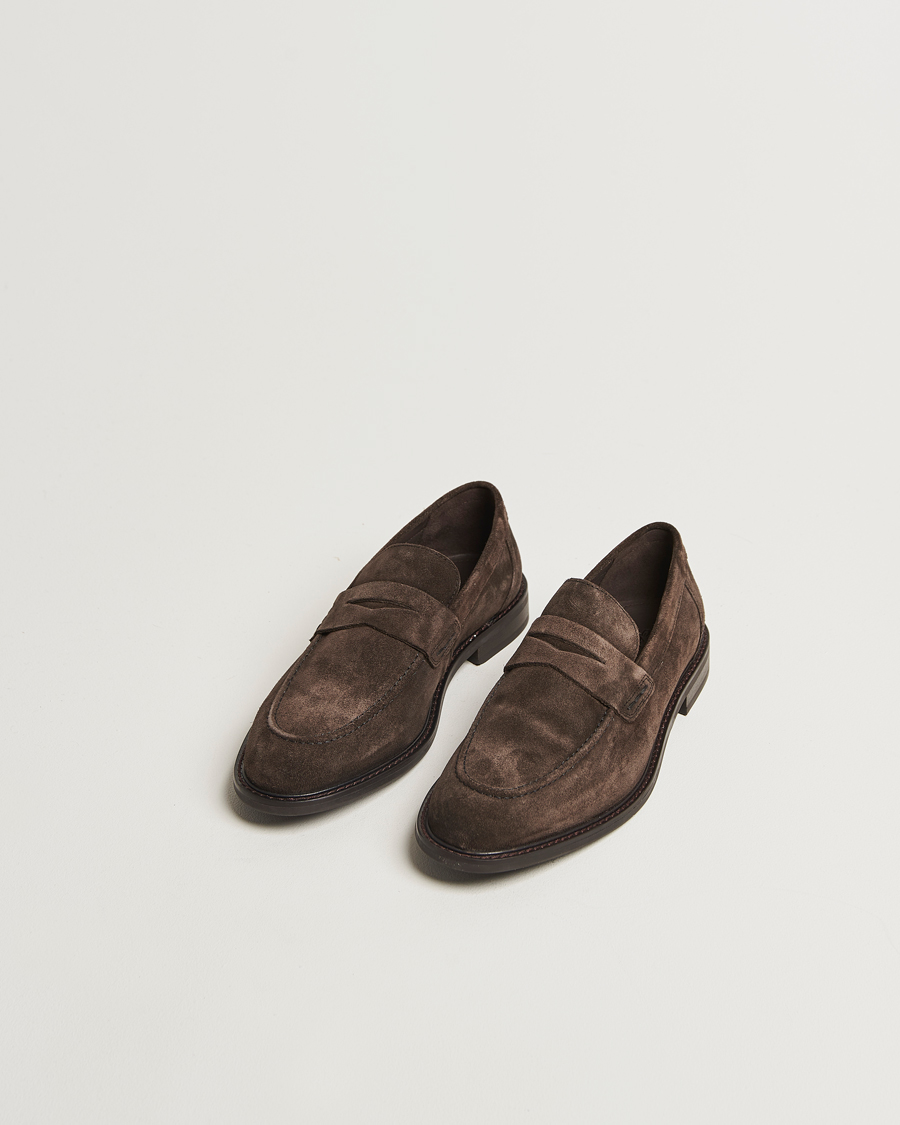 Herr | GANT Lozham Suede Loafer Ebony Brown | GANT | Lozham Suede Loafer Ebony Brown