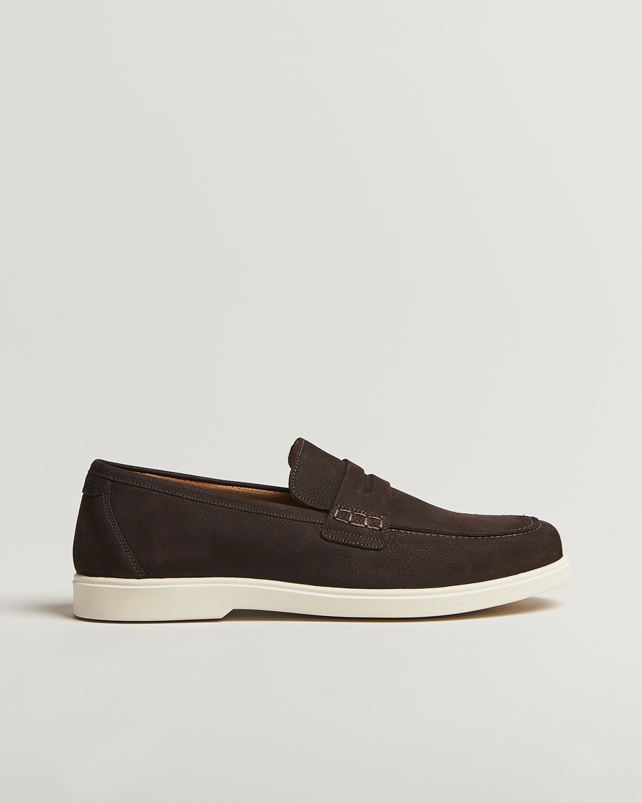 Herr | Loafers | Loake 1880 | Como Nubuck Loafers Dark Brown