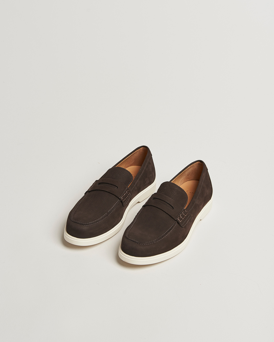 Herr | Loafers | Loake 1880 | Como Nubuck Loafers Dark Brown