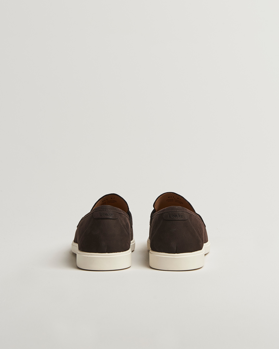 Herr | Loafers | Loake 1880 | Como Nubuck Loafers Dark Brown