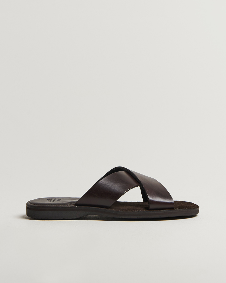 Herr | Sandaler & Tofflor | Loake 1880 | Gozo Leather Sandal Dark Brown