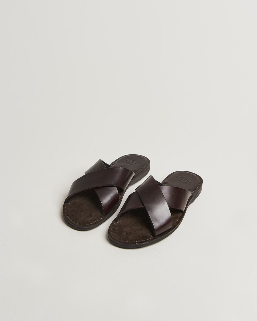 Herr | Sandaler & Tofflor | Loake 1880 | Gozo Leather Sandal Dark Brown