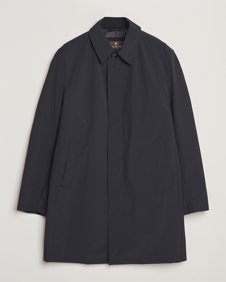 Herr | Jackor | Oscar Jacobson | Nylon Car Coat Navy