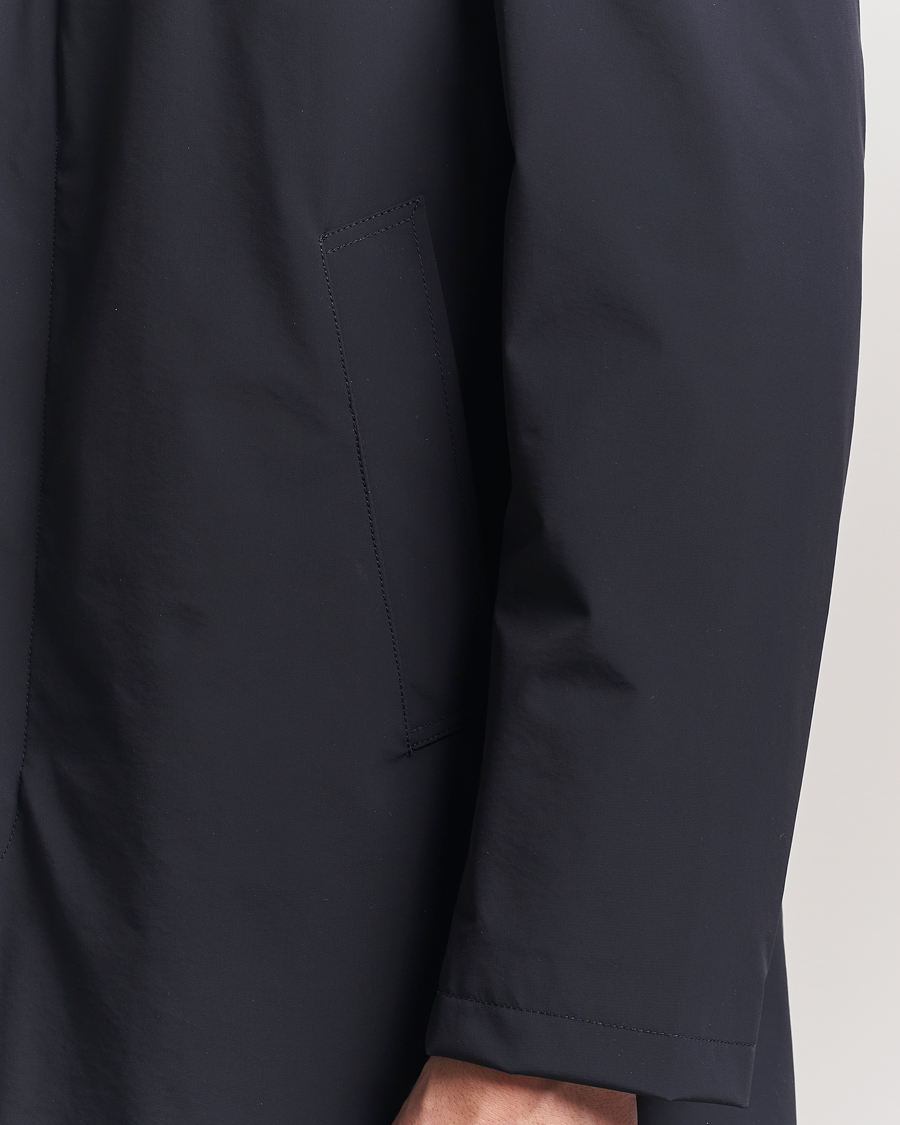 Herr | Jackor | Oscar Jacobson | Nylon Car Coat Navy