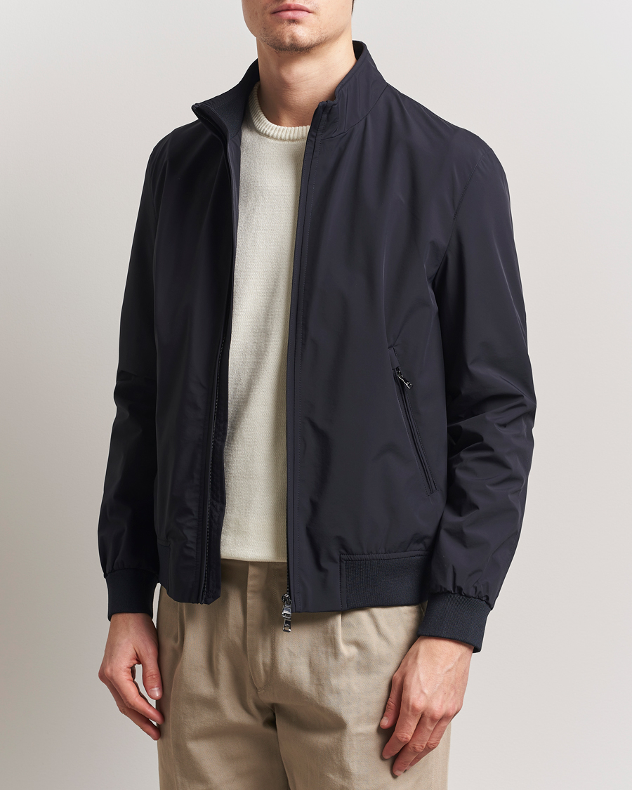 Herr | Jackor | Oscar Jacobson | Bomber Nylon Jacket Navy