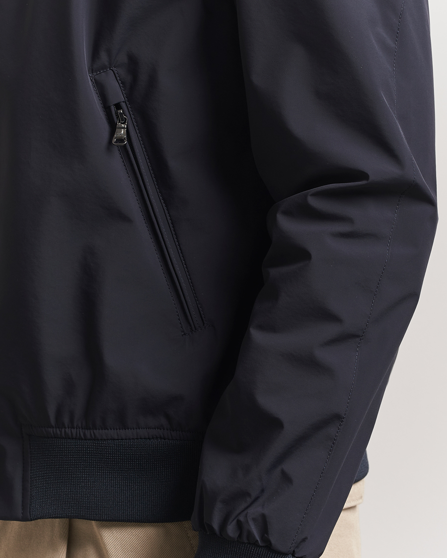Herr | Jackor | Oscar Jacobson | Bomber Nylon Jacket Navy