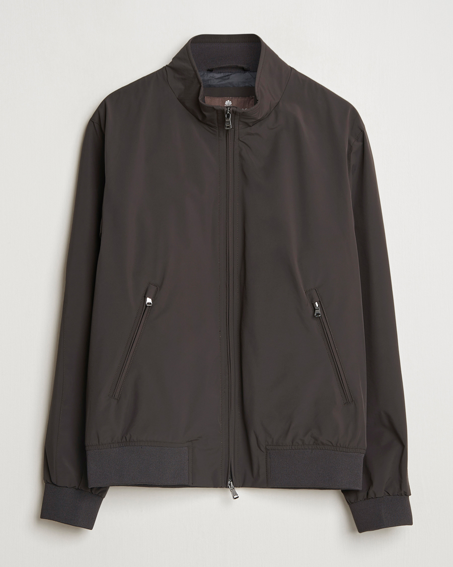 Herr | Jackor | Oscar Jacobson | Bomber Nylon Jacket Brown