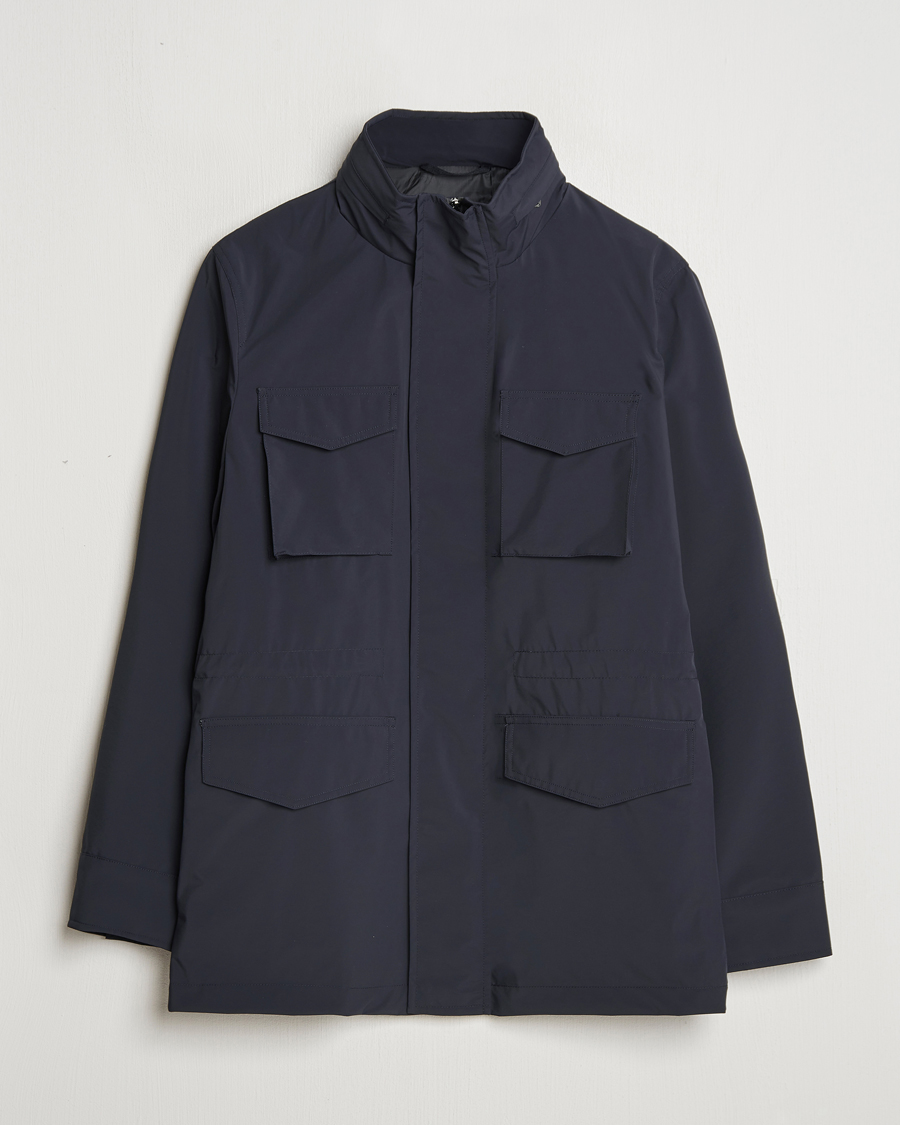 Herr | Jackor | Oscar Jacobson | M65 Nylon Field Jacket Navy