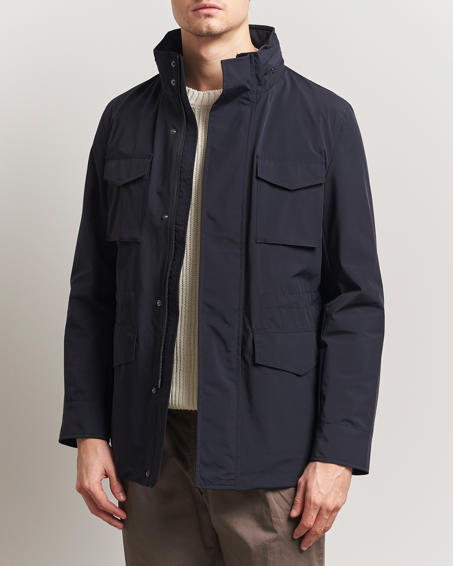 Herr | Jackor | Oscar Jacobson | M65 Nylon Field Jacket Navy