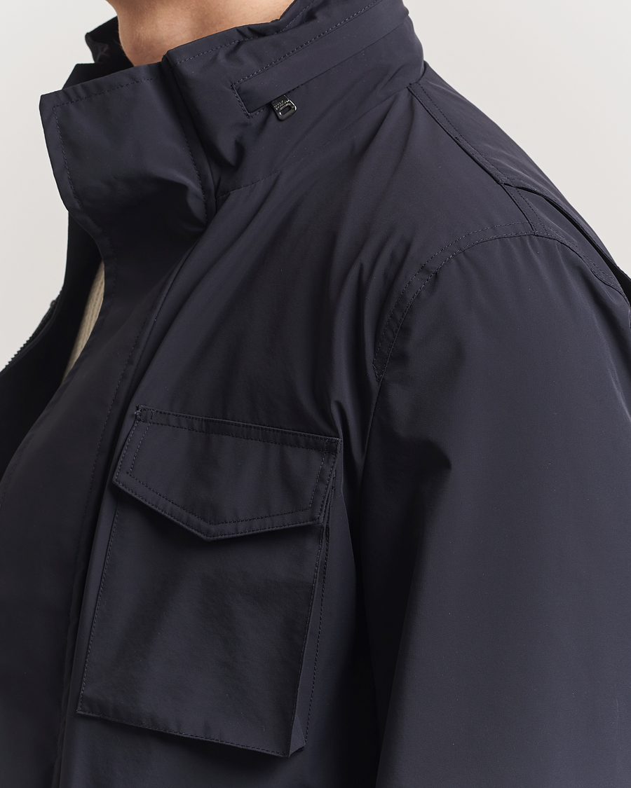 Herr | Jackor | Oscar Jacobson | M65 Nylon Field Jacket Navy