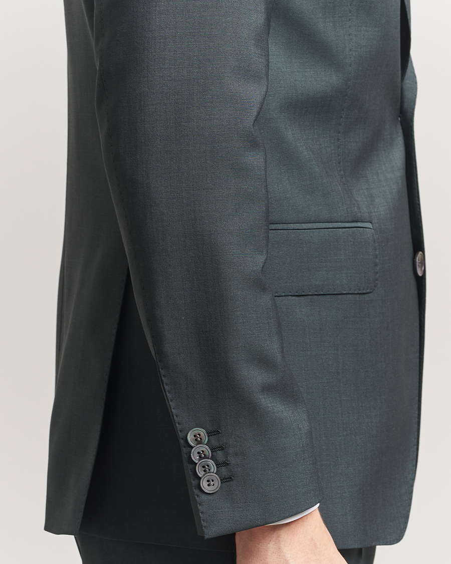 Herr | Kavajer | Oscar Jacobson | Fogerty Wool/Mohair Suit Blazer Green