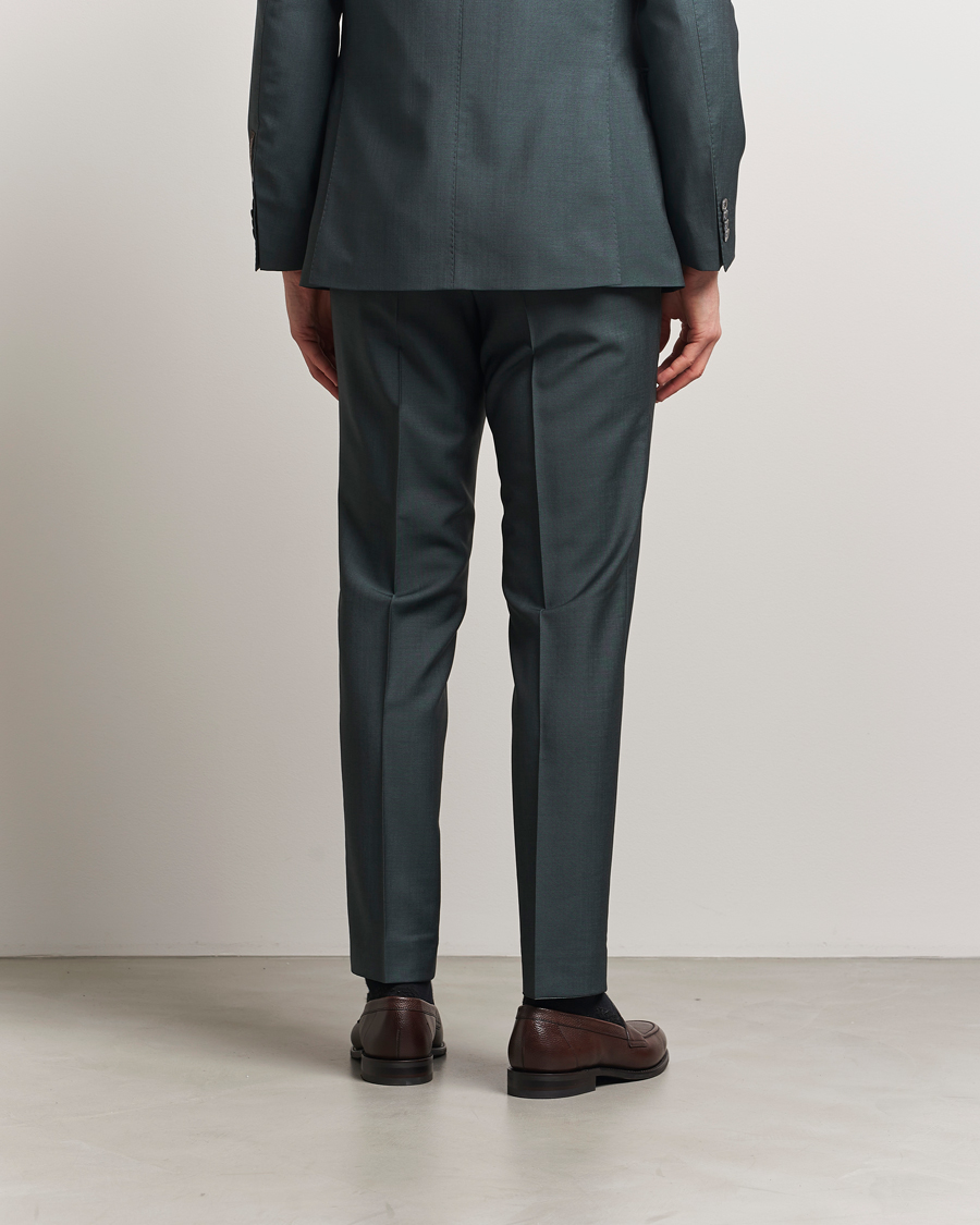 Herr | Byxor | Oscar Jacobson | Dandy Wool/Mohair Suit Trousers Green