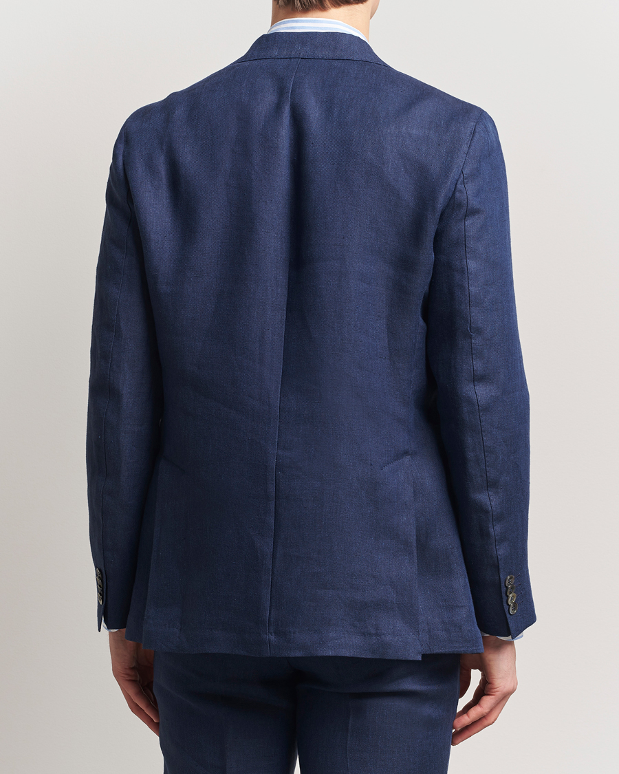 Herr | Kavajer | Oscar Jacobson | Ferry Soft Linen Blazer Navy