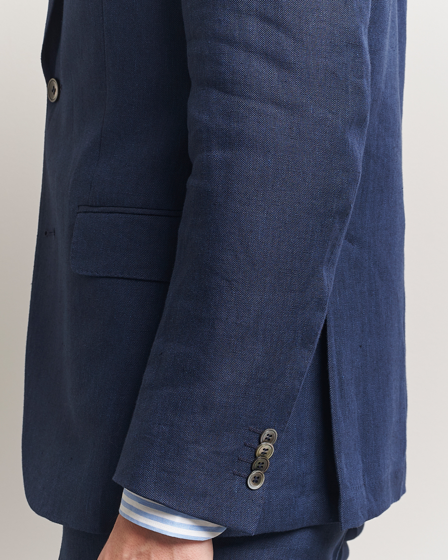 Herr | Kavajer | Oscar Jacobson | Ferry Soft Linen Blazer Navy