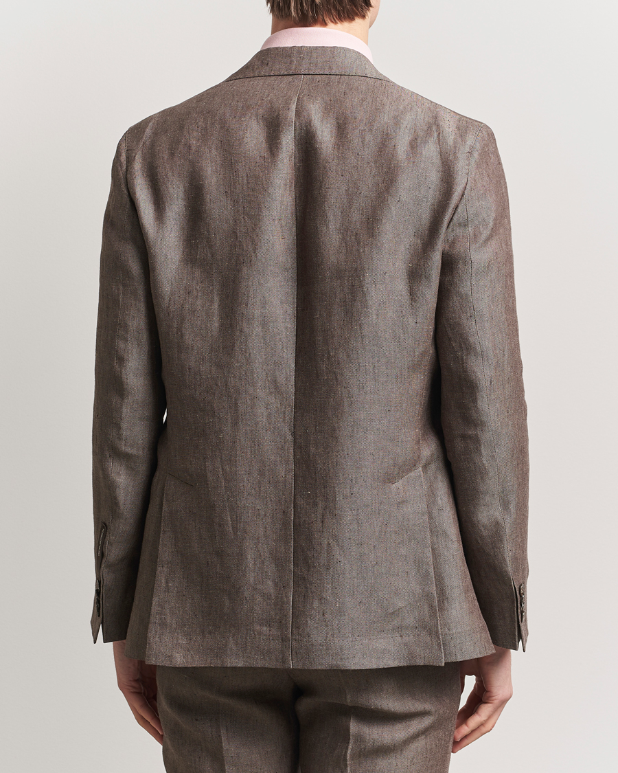 Herr | Kavajer | Oscar Jacobson | Ferry Soft Linen Blazer Brown