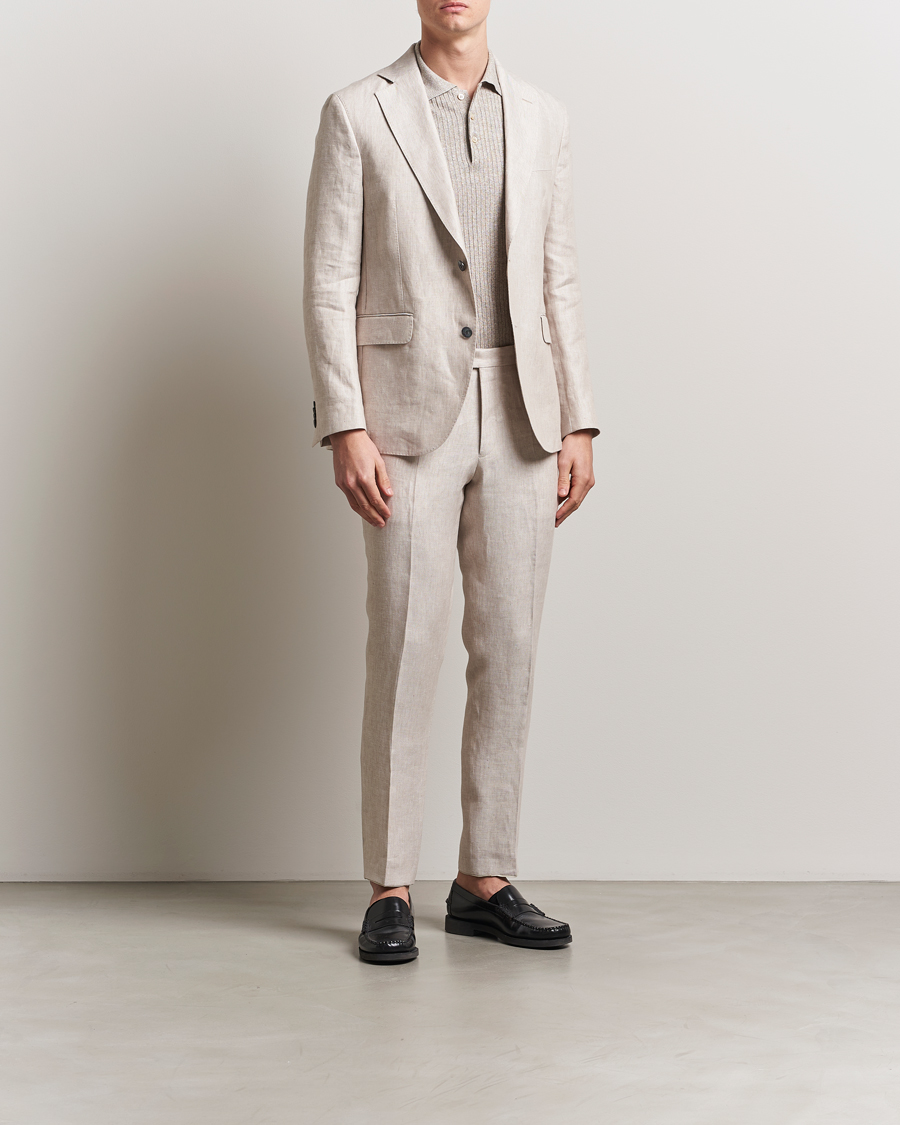 Herr | Kavajer | Oscar Jacobson | Ferry Soft Linen Blazer Off White