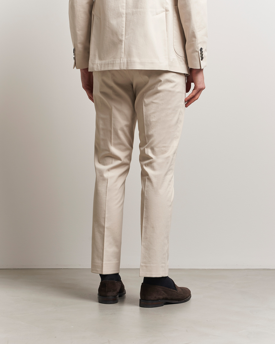 Herr | Byxor | Oscar Jacobson | Dandy Cotton Trousers Beige