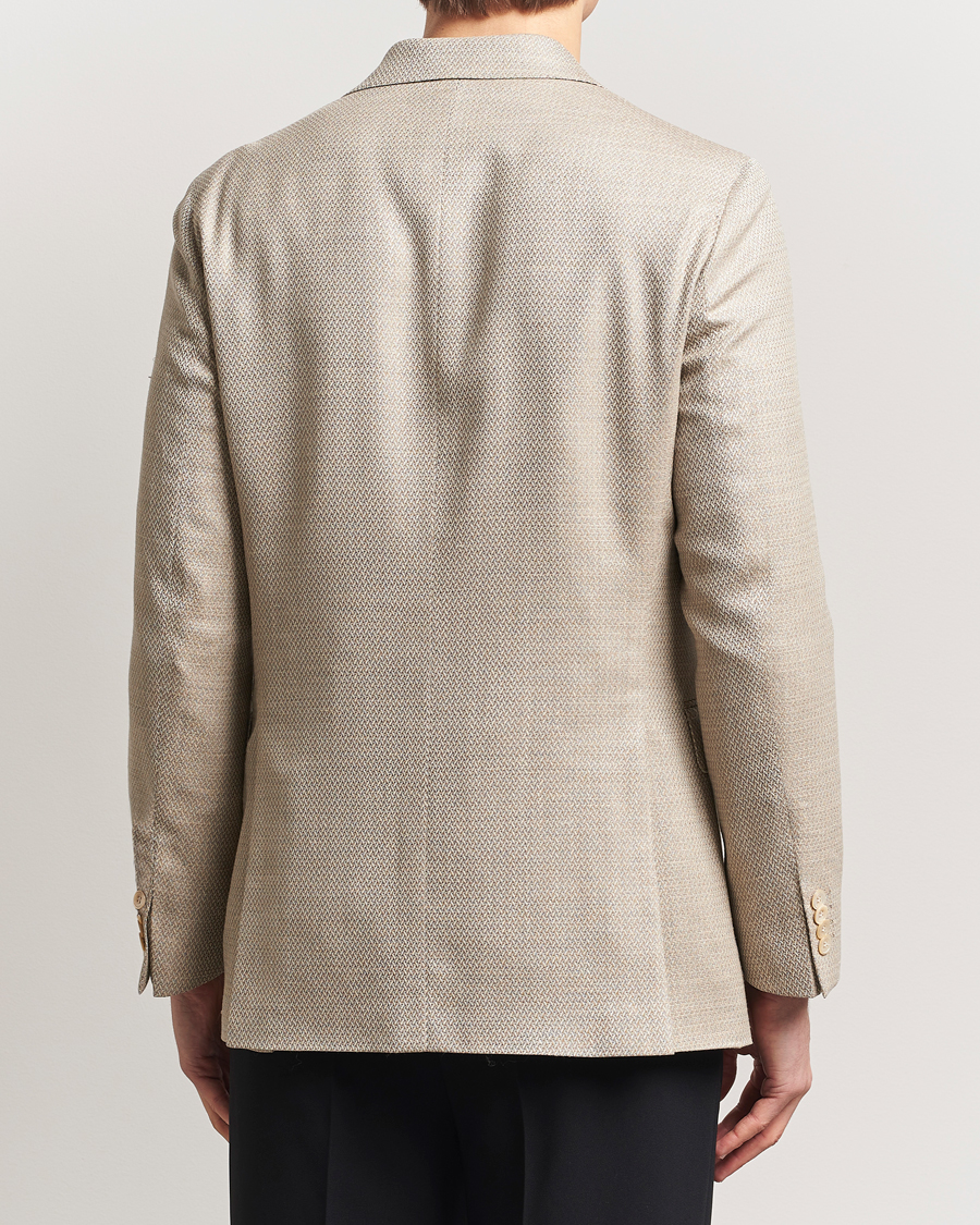 Herr | Kavajer | Oscar Jacobson | Farris DB Loro Piana Wool/Silk/Linen Blazer Beige