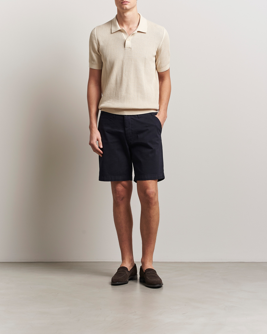 Herr | Shorts | Oscar Jacobson | Poggio Cotton Shorts Navy