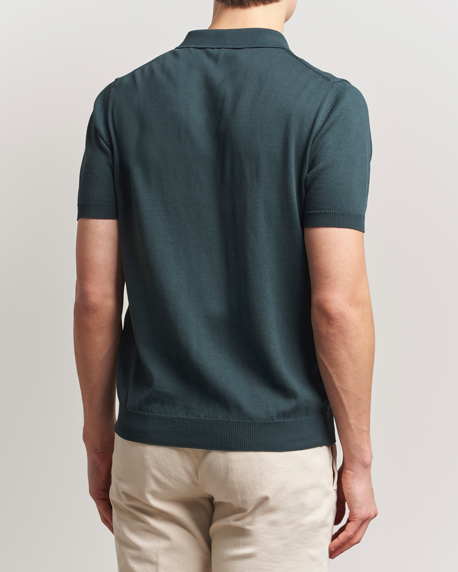 Herr | Pikéer | Oscar Jacobson | Barto Structured Cotton Polo Green
