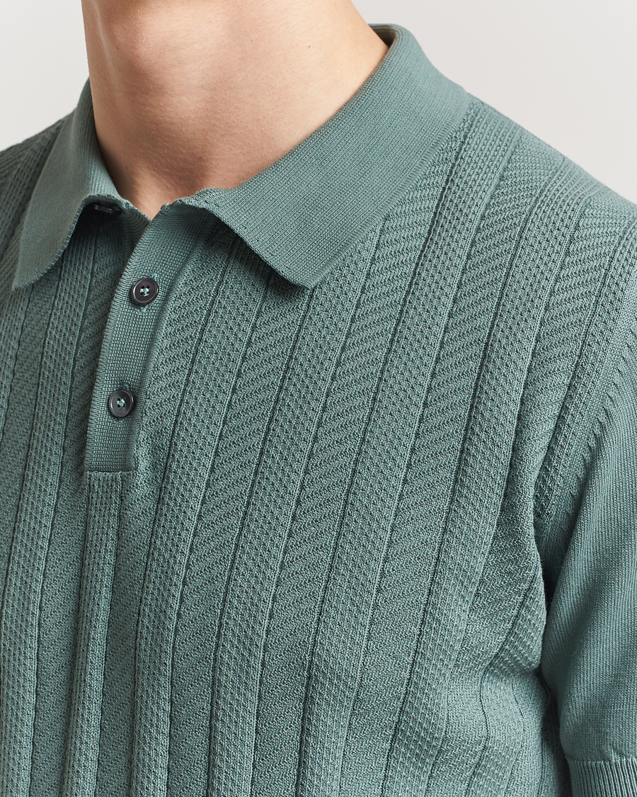 Herr | Pikéer | Oscar Jacobson | Barto Structured Cotton Polo Light Green